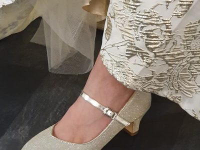 Prachtig bruidskleed champagne
