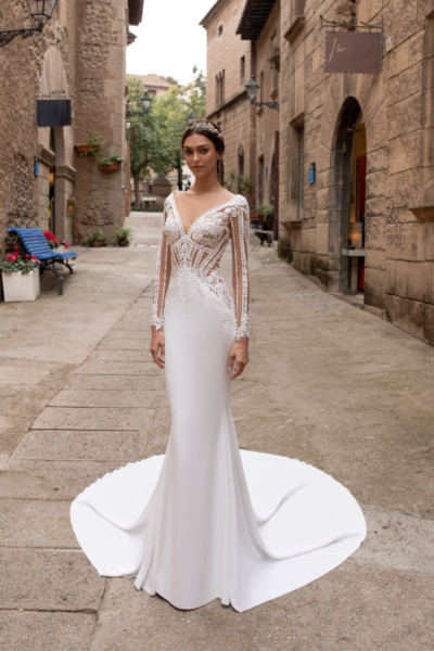 PRONOVIAS PASIPHAE TROUWJURK MET ILLUSION TOP EN KANT