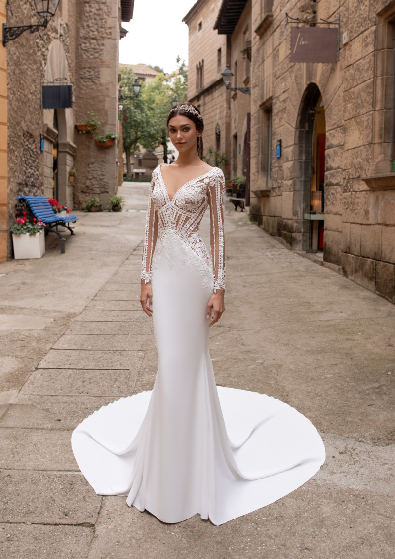PRONOVIAS PASIPHAE TROUWJURK MET ILLUSION TOP EN KANT