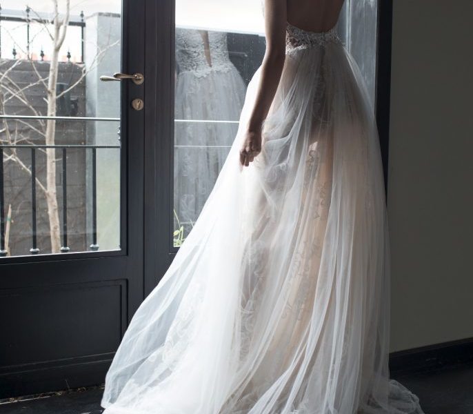 Riki Dalal haute couture jurk! Een perfecte combinatie van sexy én romantisch.