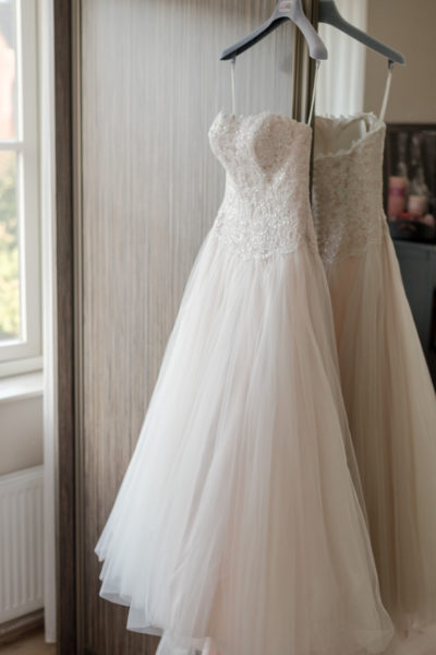 Ladybird - Romantische, strapless, ivoorkleurige trouwjurk
