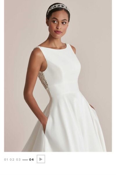 Trendy chique & moderne bruidsjurk van Justin Alexander