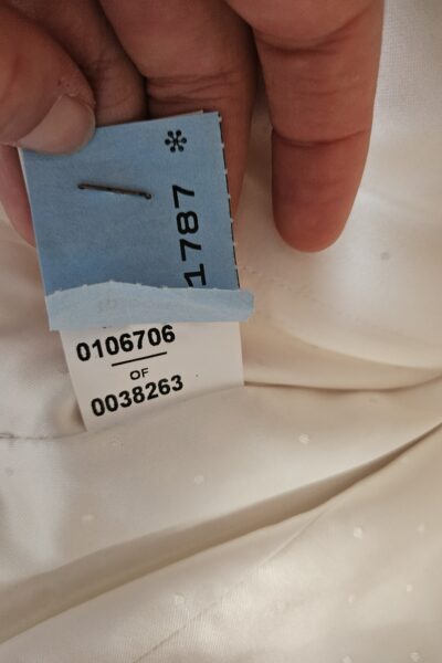 Designer trouwjurk ivoor, maat 36
