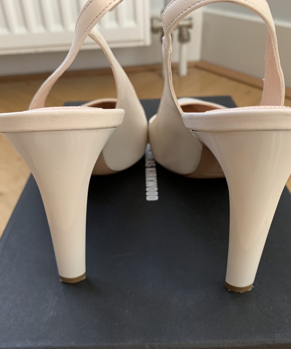 Nieuwe 90 mm Mia Sling Pump Nappa Ecru Nicholas Kirkwood
