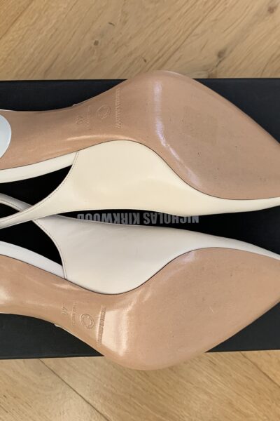 Nieuwe 90 mm Mia Sling Pump Nappa Ecru Nicholas Kirkwood