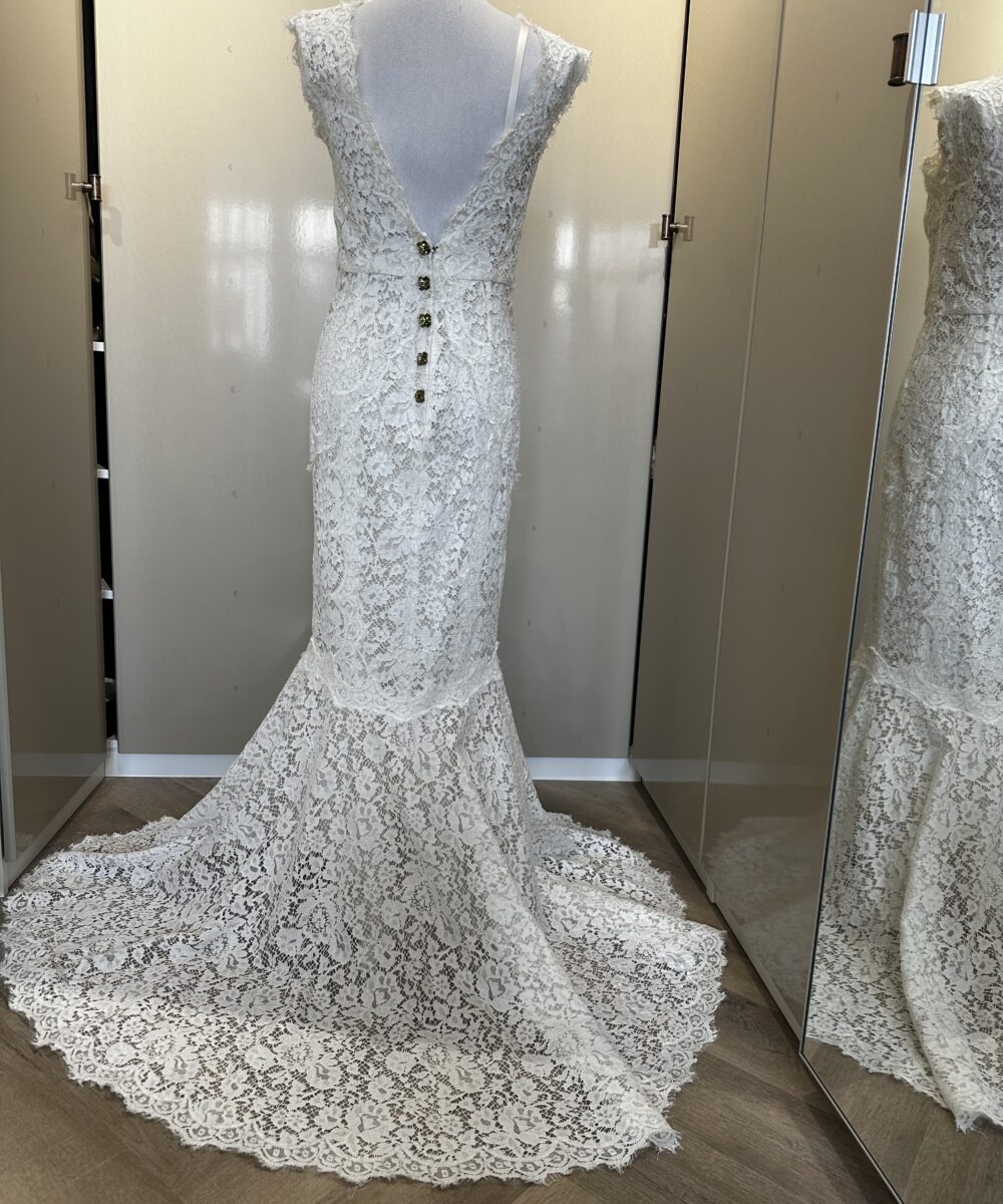 Taormina lace fish tail silk dress Dolce and Gabbana