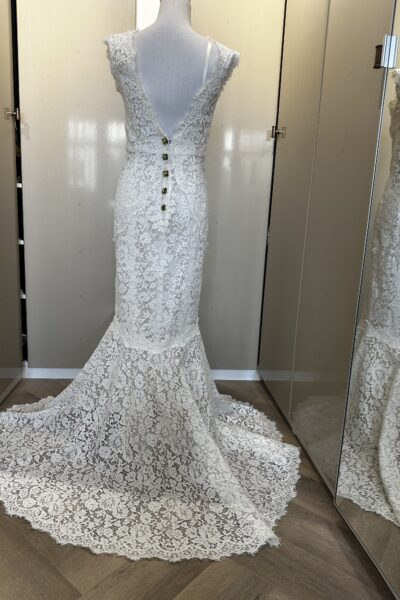Taormina lace fish tail silk dress Dolce and Gabbana
