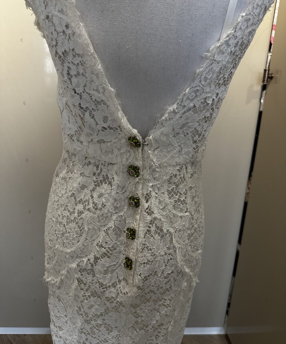 Taormina lace fish tail silk dress Dolce and Gabbana