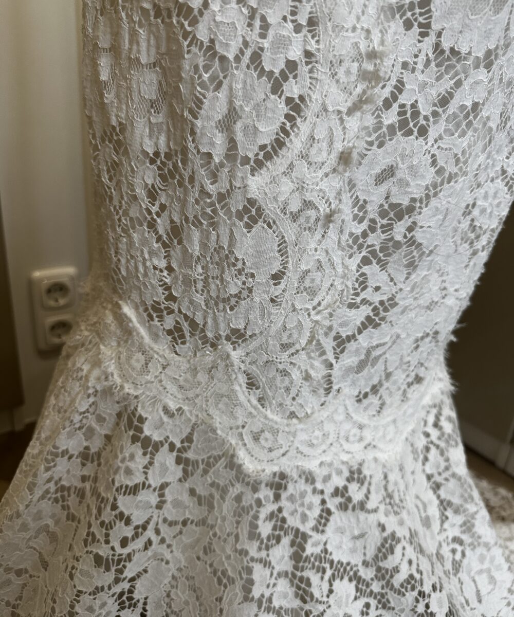 Taormina lace fish tail silk dress Dolce and Gabbana