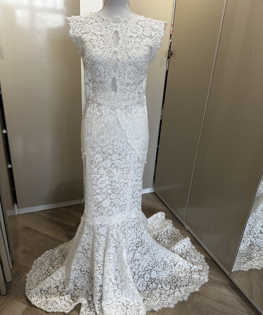 Taormina lace fish tail silk dress Dolce and Gabbana