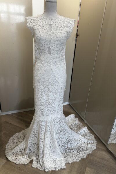Taormina lace fish tail silk dress Dolce and Gabbana