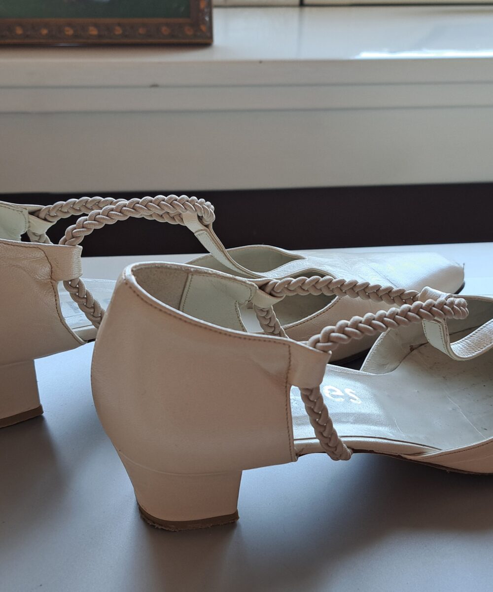 Leren ivoor kleur trouwschoenen mt 39