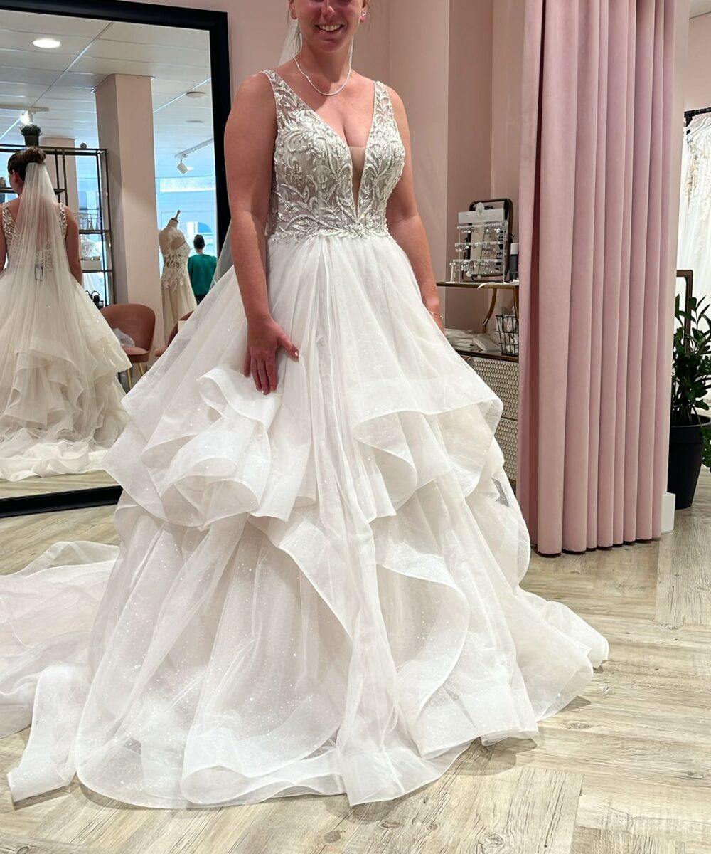 Prinsessen jurk 1dag gedragen Justin Alexander
