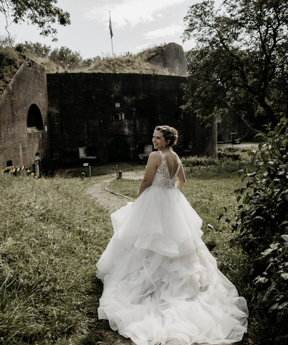 Prinsessen jurk 1dag gedragen Justin Alexander