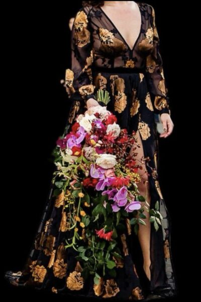 Edwin Oudshoorn trouwjurk in Chiffon en Satijn