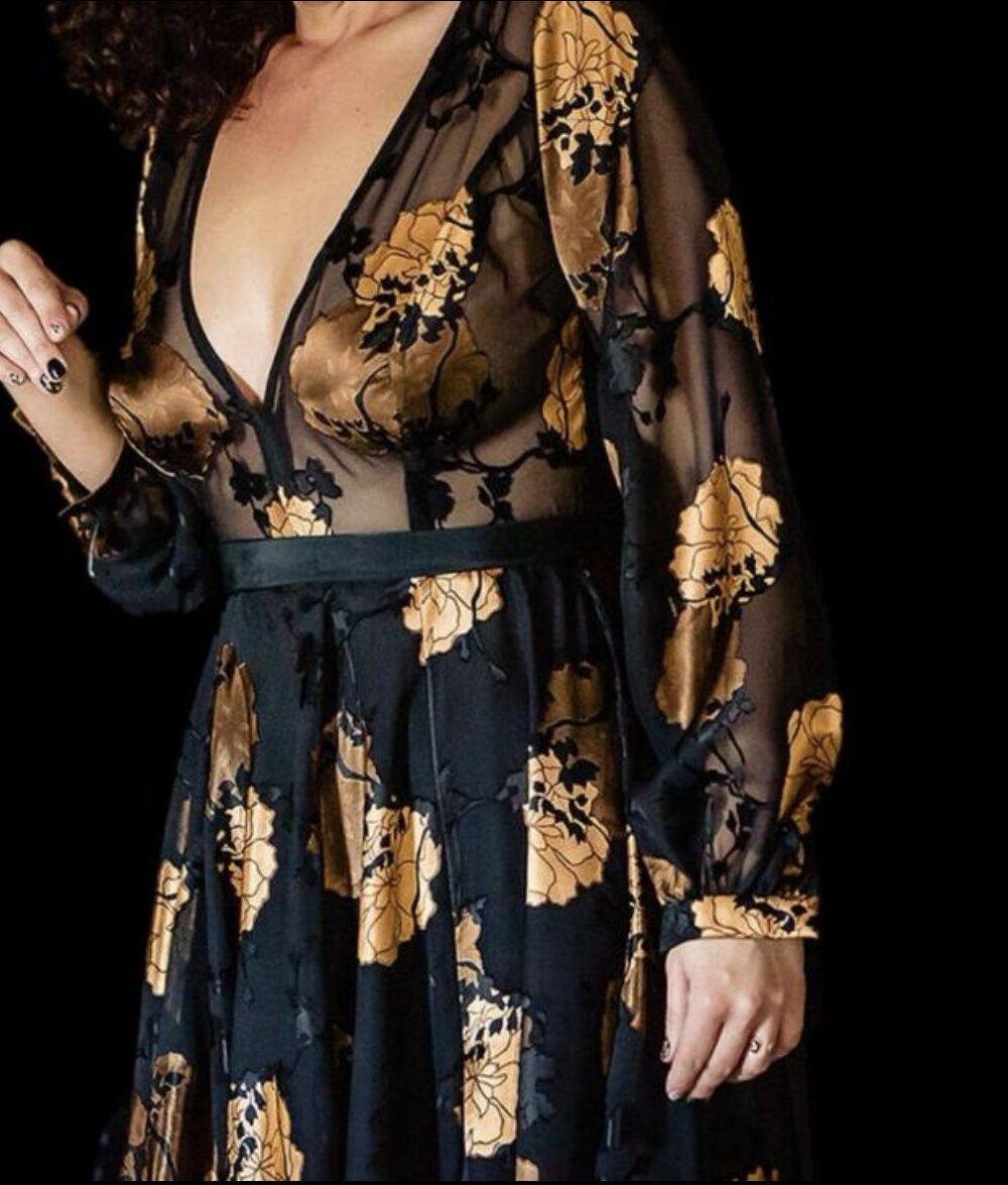 Edwin Oudshoorn trouwjurk in Chiffon en Satijn