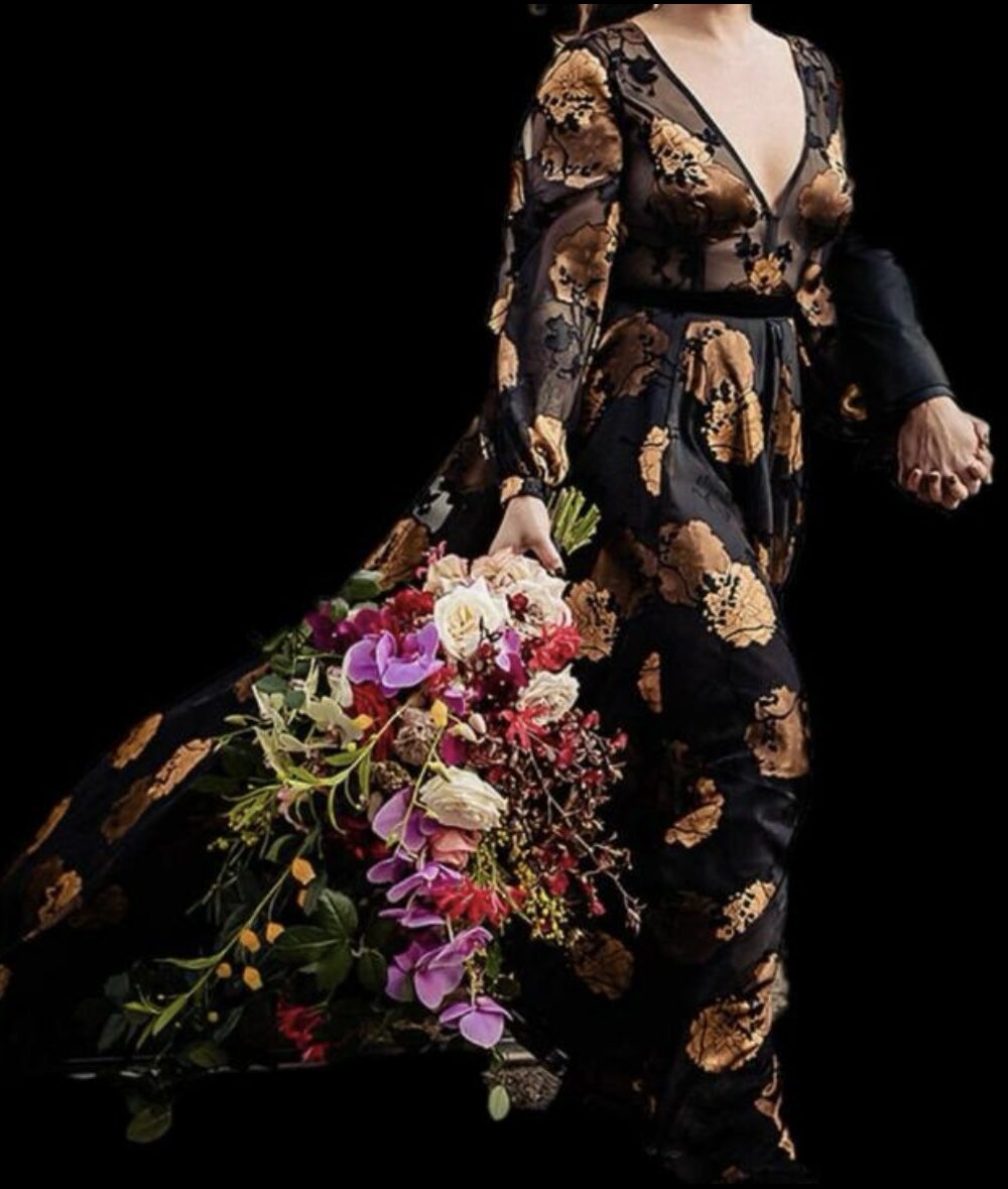 Edwin Oudshoorn trouwjurk in Chiffon en Satijn