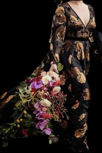 Edwin Oudshoorn trouwjurk in Chiffon en Satijn