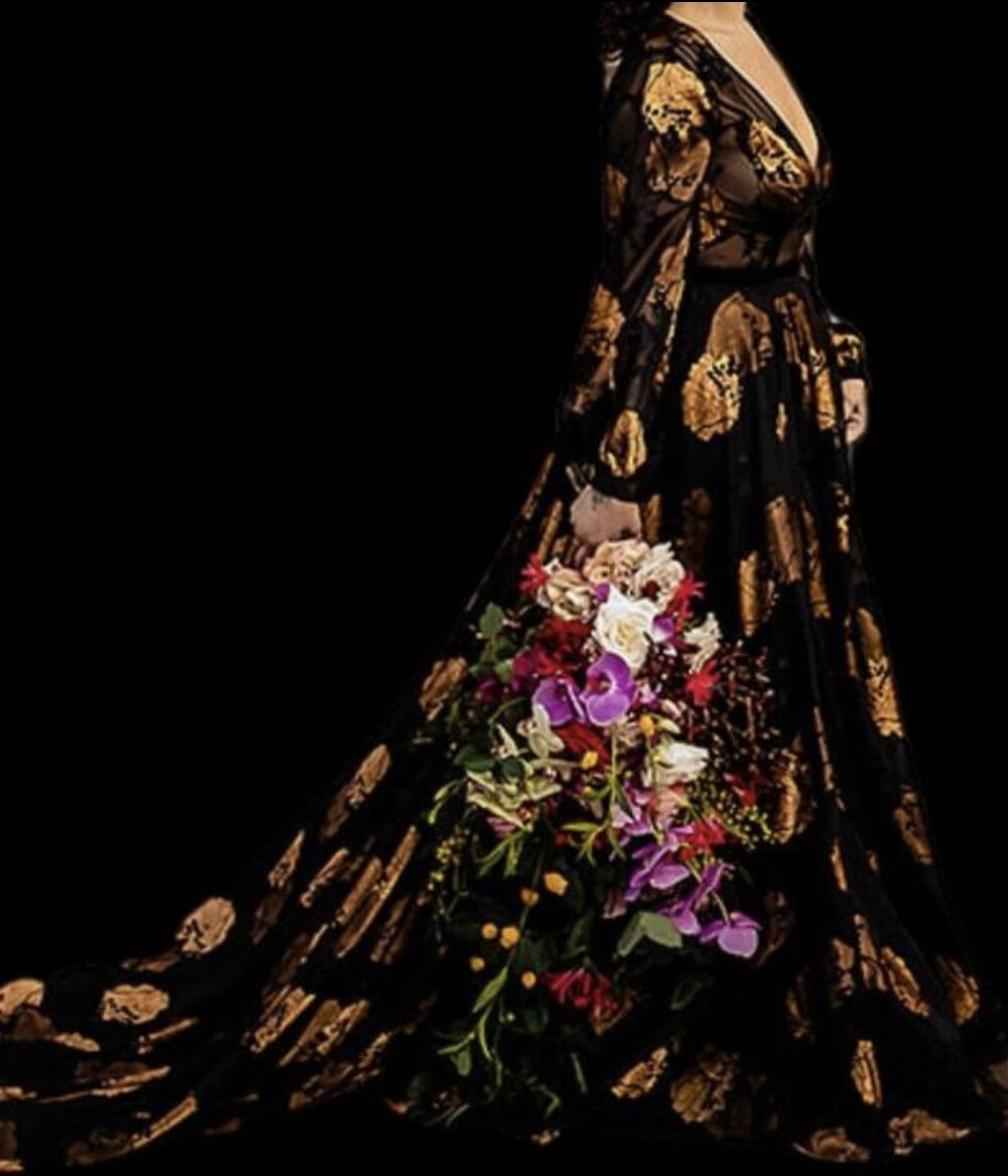 Edwin Oudshoorn trouwjurk in Chiffon en Satijn