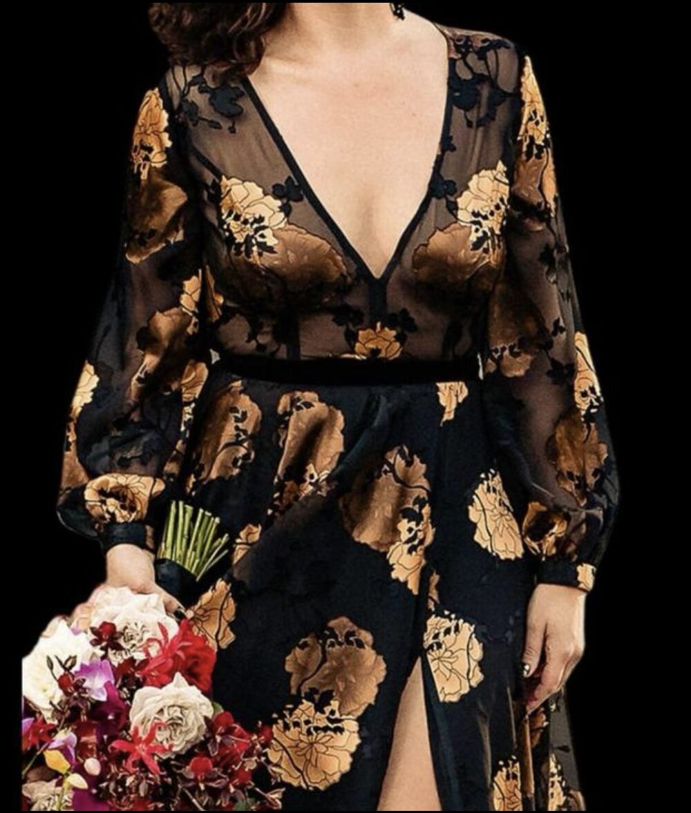 Edwin Oudshoorn trouwjurk in Chiffon en Satijn