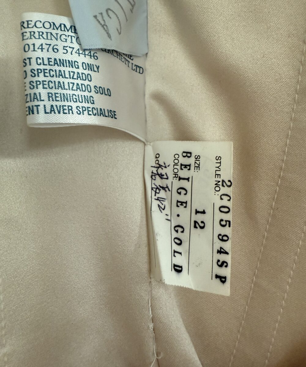 Pronuptia strapless trouwjurk met lange sleep