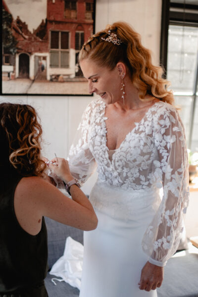 Prachtige fit & flare trouwjurk van Justin Alexander