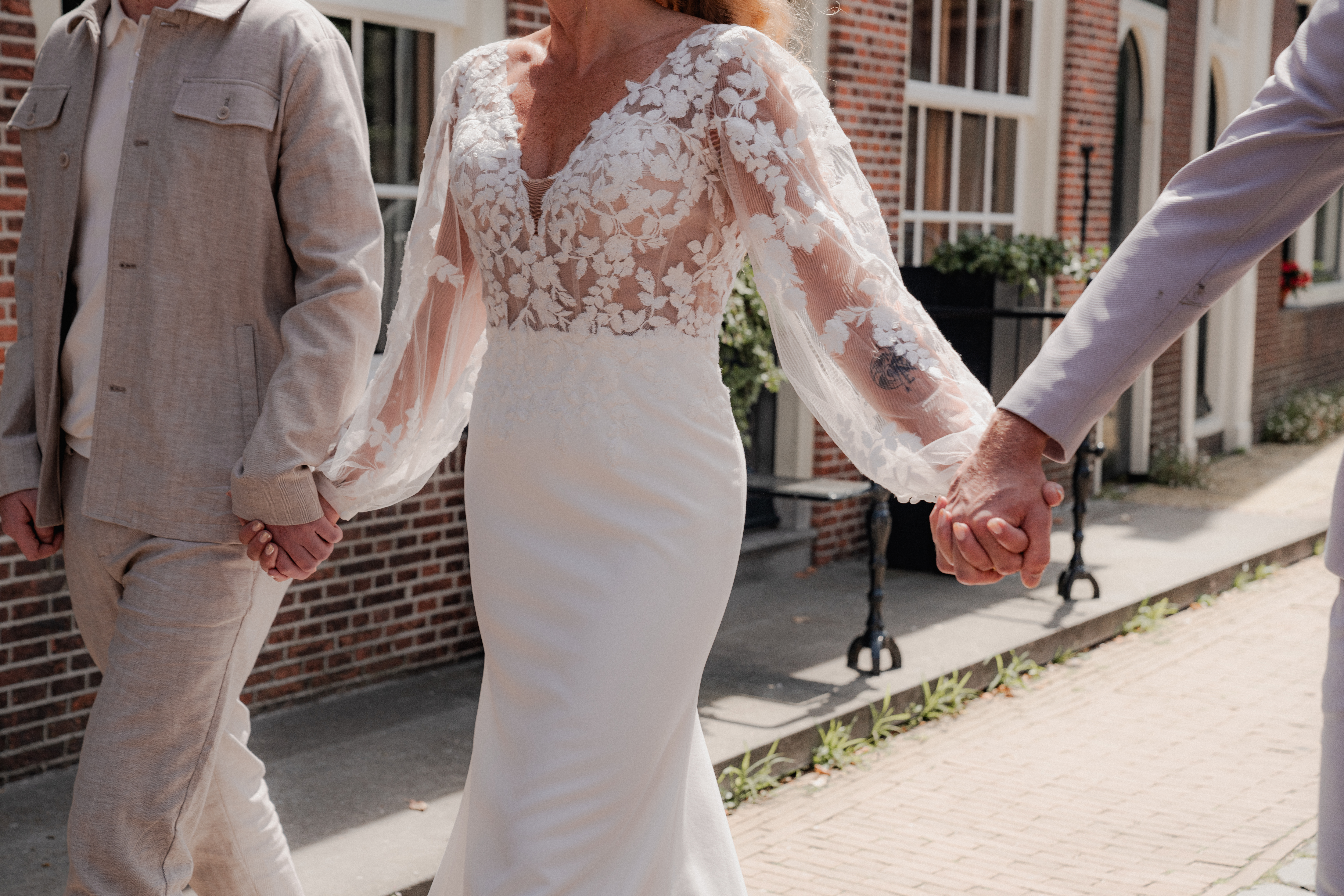 Prachtige fit & flare trouwjurk van Justin Alexander