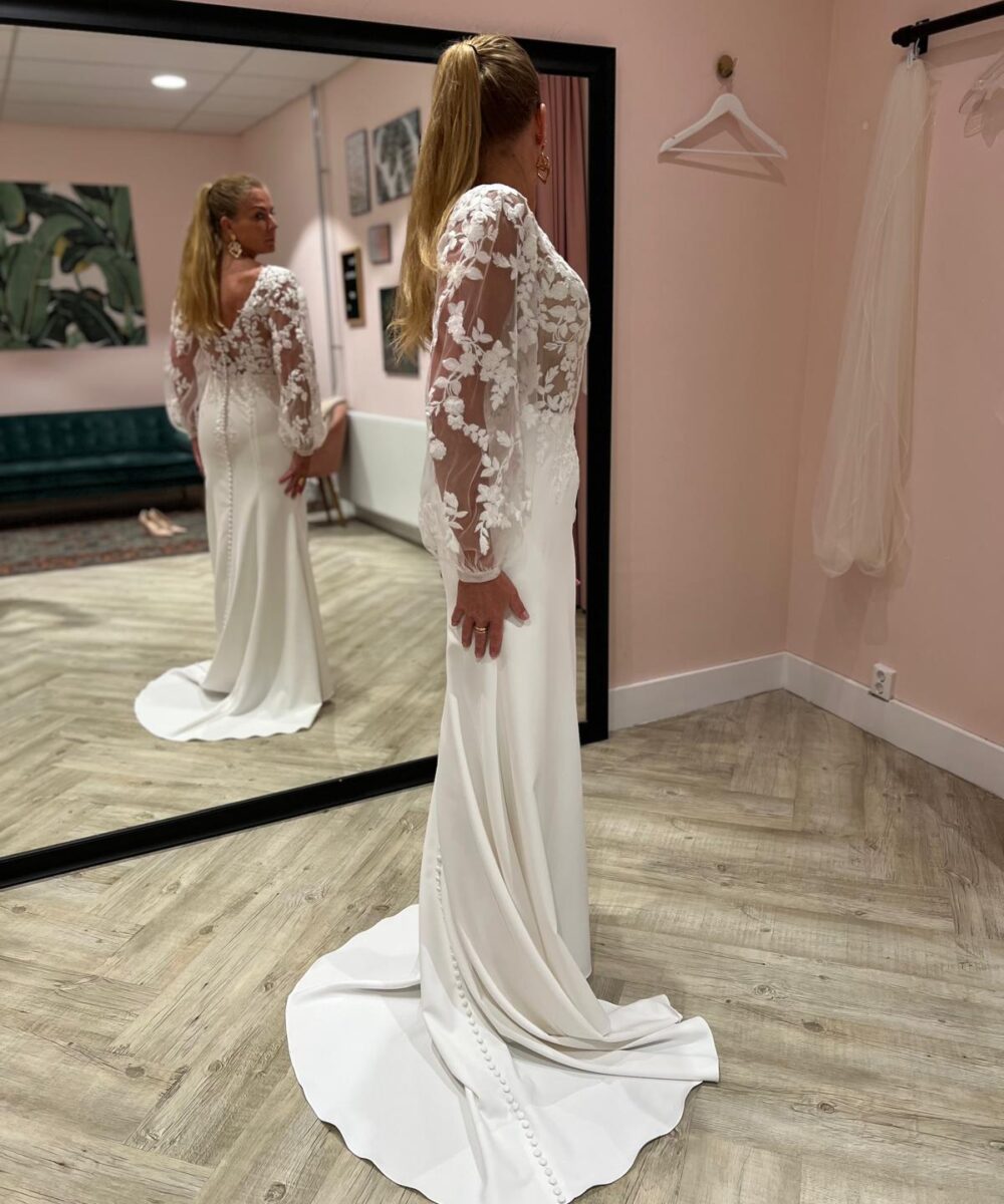 Prachtige fit & flare trouwjurk van Justin Alexander