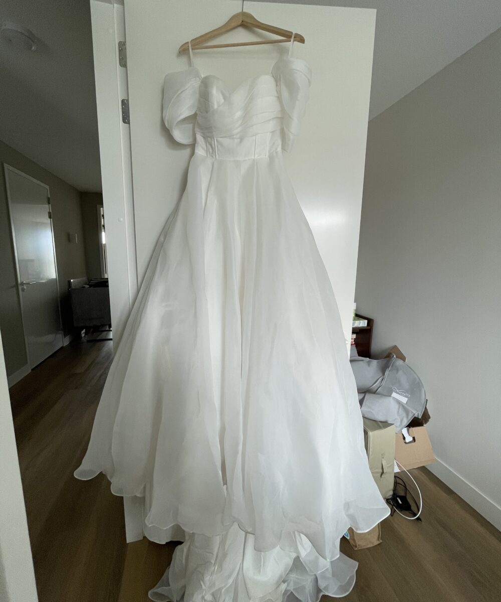Organza A lijn trouwjurk