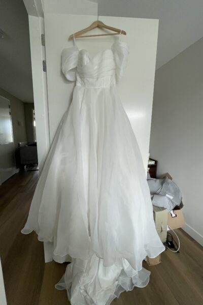 Organza A lijn trouwjurk