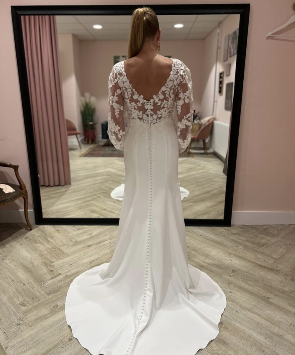 Prachtige fit & flare trouwjurk van Justin Alexander