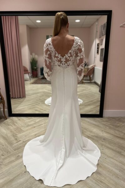 Prachtige fit & flare trouwjurk van Justin Alexander