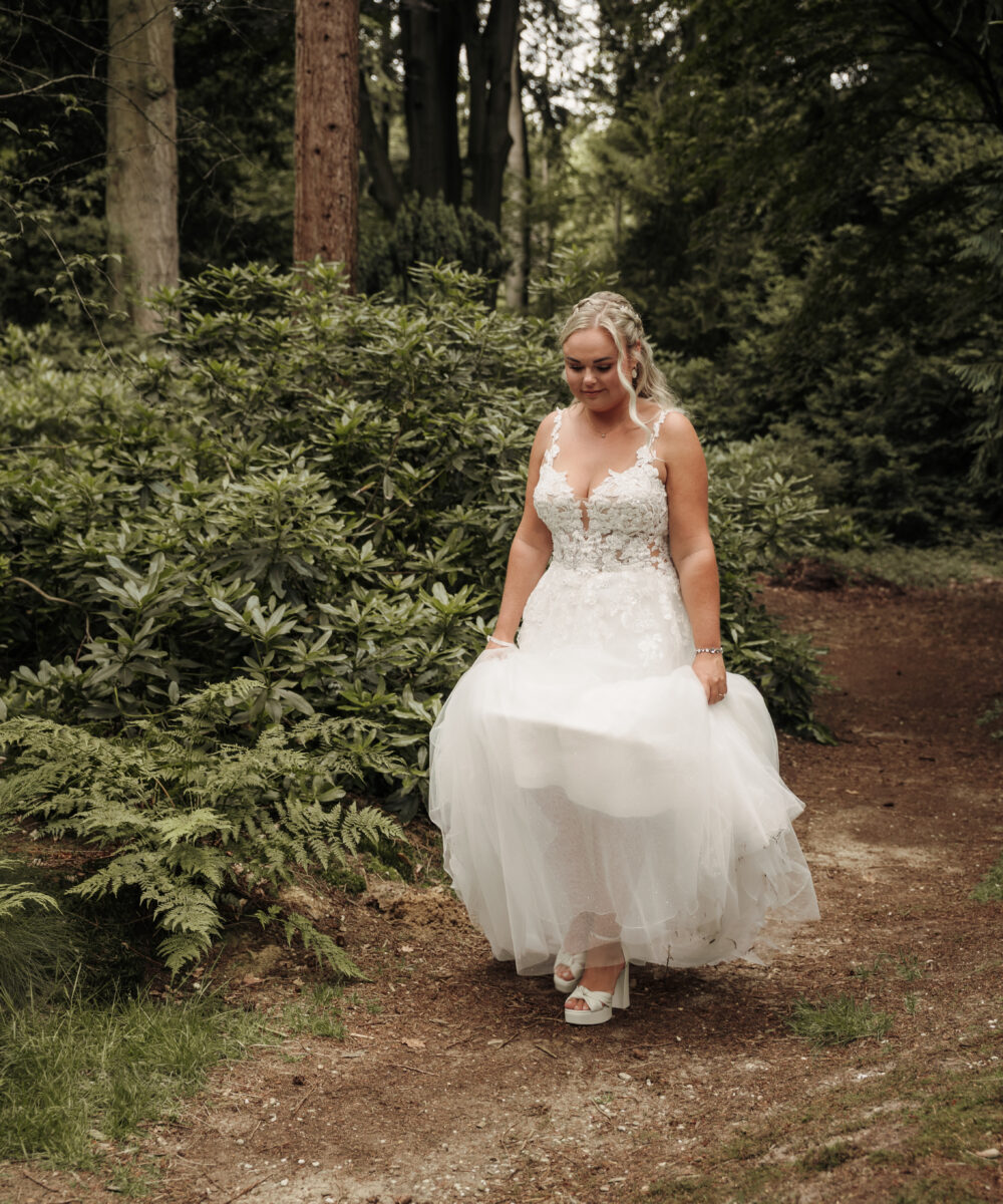 Modeca Dafna trouwjurk met glitter tule z.g.a.n.