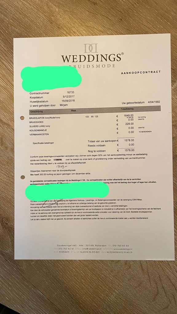 Prachtige witte bruidsjurk voor een echte prinses