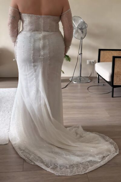 Stralende Strapless trouwjurk