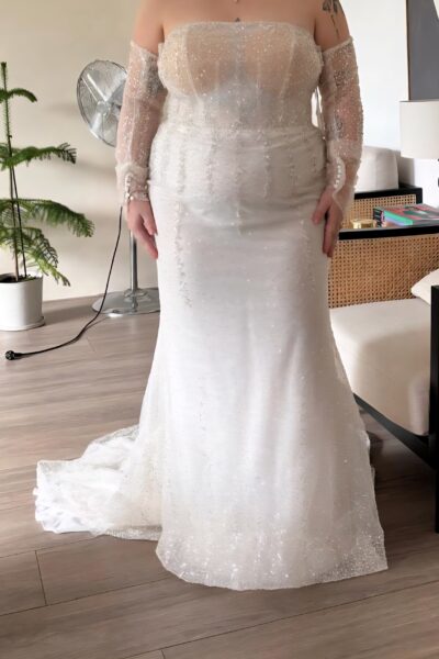Stralende Strapless trouwjurk