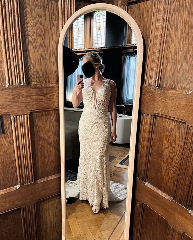 Prachtige kanten trouwjurk