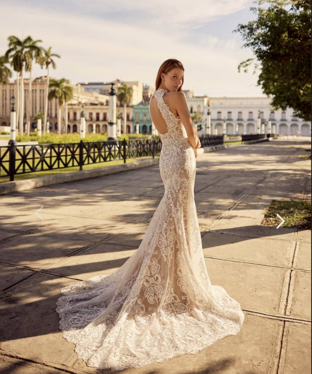 GBS Herve Paris - Linden halter neck dress WIT