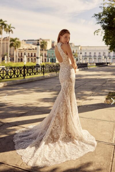 GBS Herve Paris - Linden halter neck dress WIT