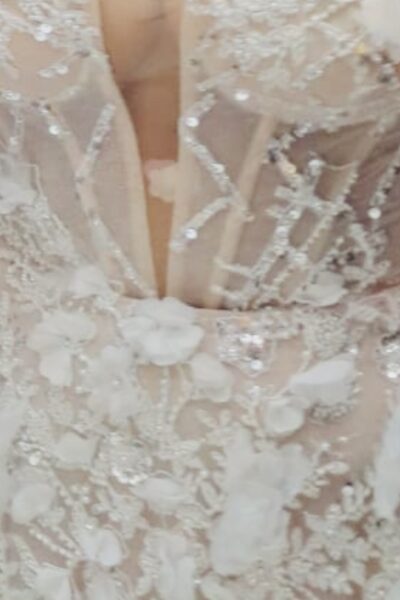 Ramona Coulture Pareltrouwjurk.