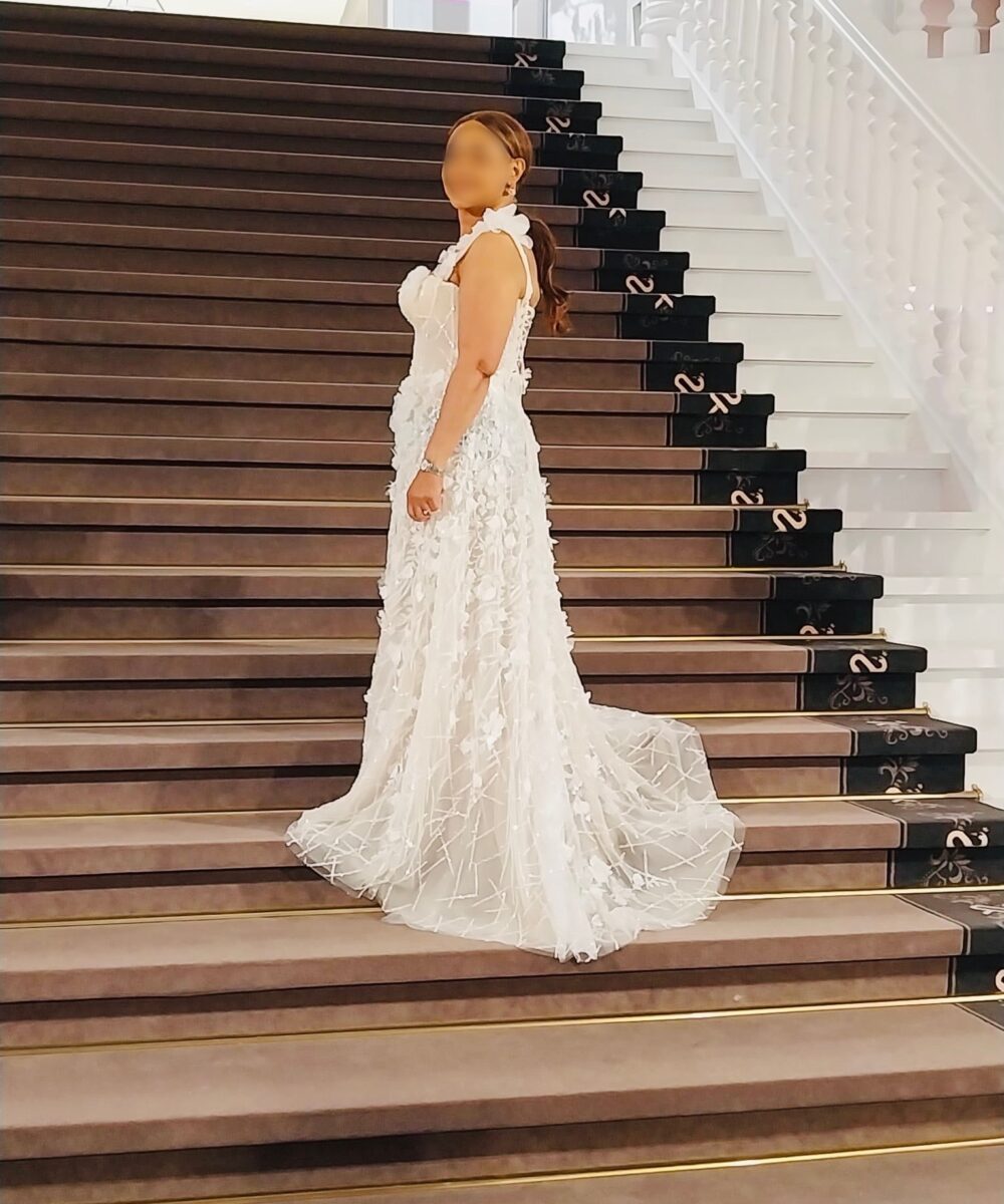 Ramona Coulture Pareltrouwjurk.