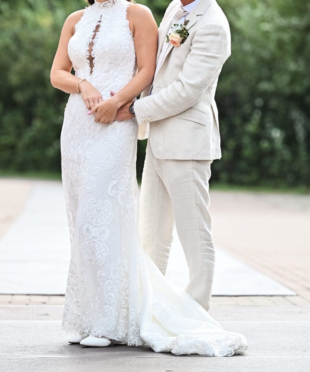 GBS Herve Paris - Linden halter neck dress WIT