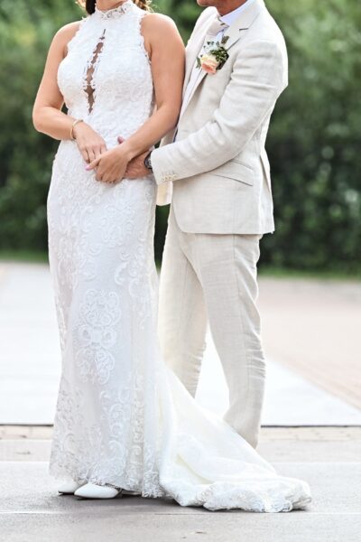 GBS Herve Paris - Linden halter neck dress WIT