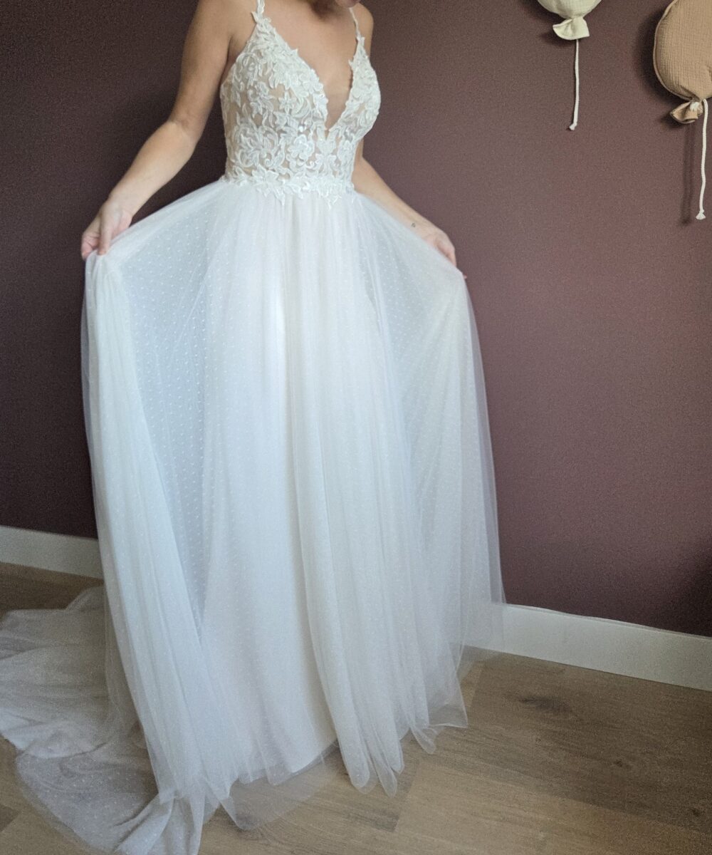 Zomerse Lillian West Trouwjurk (NIEUW)