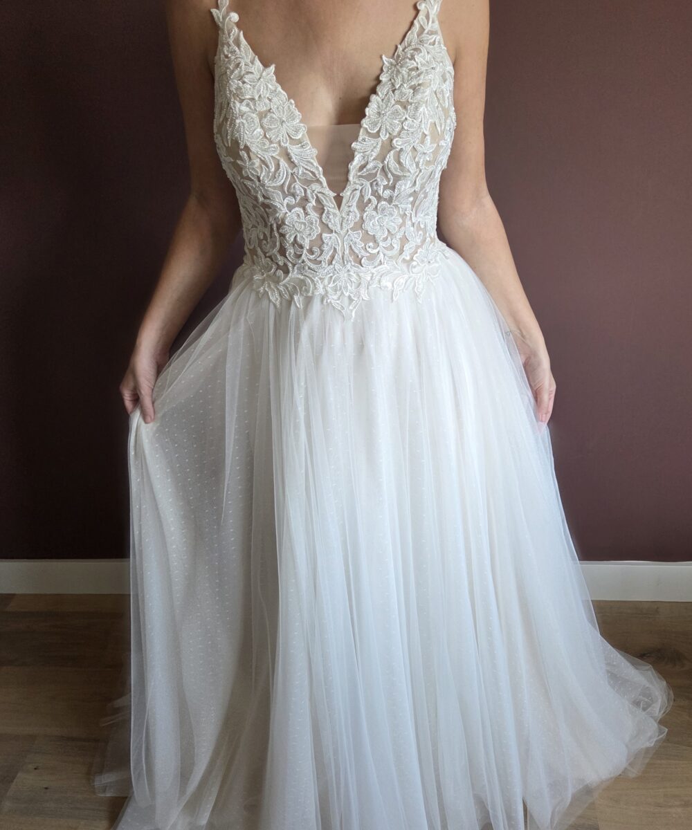 Zomerse Lillian West Trouwjurk (NIEUW)