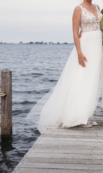 Tres Chic 25405 trouwjurk maat 36/38 met sluier