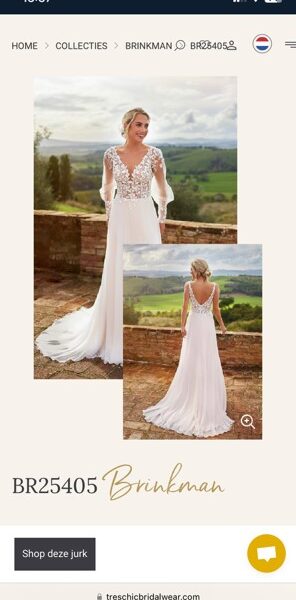 Tres Chic 25405 trouwjurk maat 36/38 met sluier