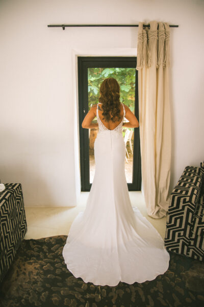 Elegante Trouwjurk met kant en open rug