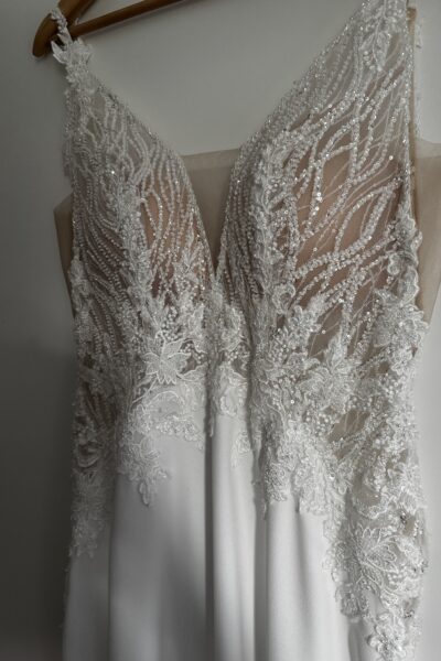 Elegante Trouwjurk met kant en open rug