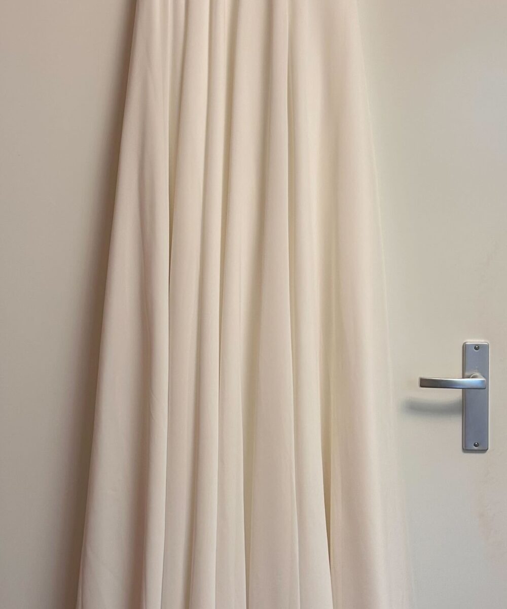 Boho Lace & Chiffon Wedding Dress (Size 40)